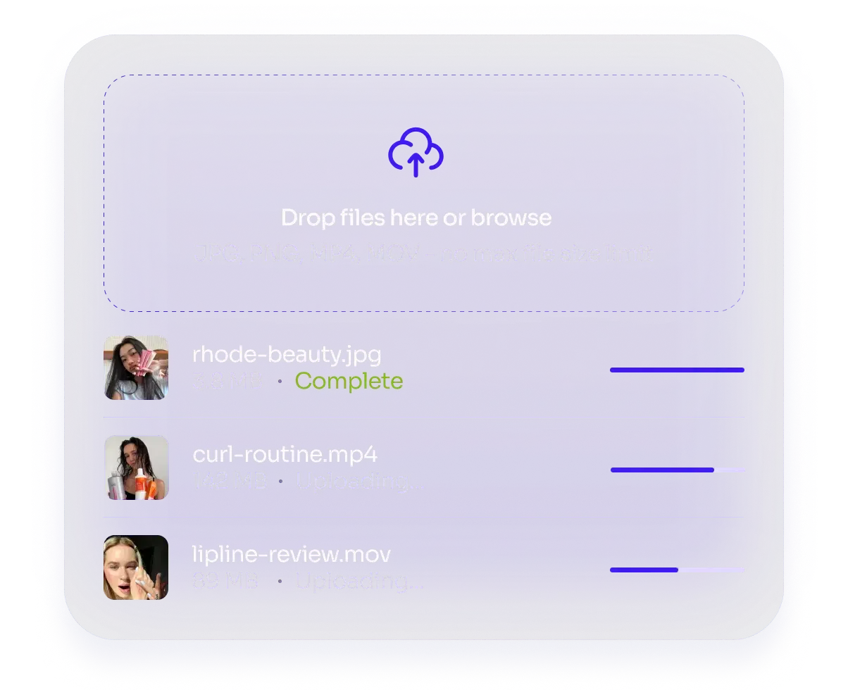 Uploading and organizing files in Content Library